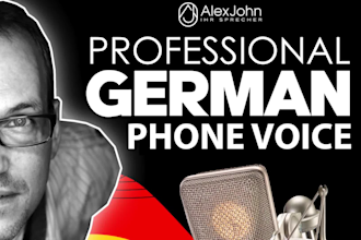 do a german voice over for phone message, IVR and voicemail