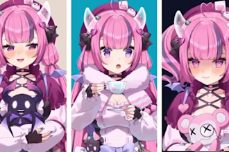 design vtuber model vtuber commission 2d vtuber model live2d rigging anime vtube