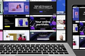 develop a creative portfolio website cargo framer wix or webflow
