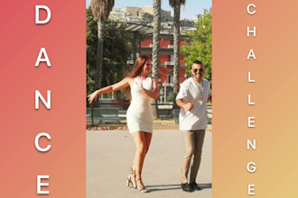 do your tiktok dance challenge with 2 dancers