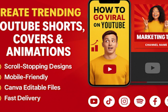 trending youtube short thumbnails, videos, covers, animation and instagram reels