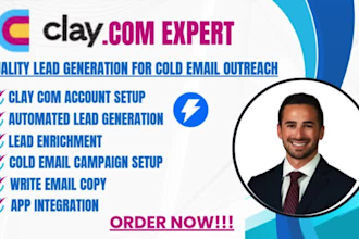 enrichment, automation on clay and lead generation on clay com for cold outreach