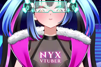 design cute live2d vtuber model with quality 2d vtuber rigging, anime vtuber rig