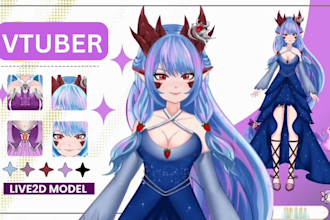 design and rig live2d vtuber model female male live 2d vtuber model live2d model