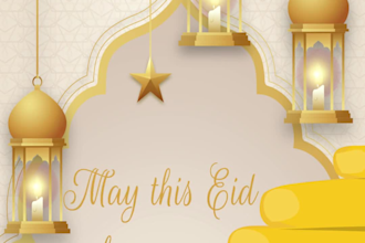 create a short animated eid mubarak video