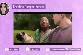 record my spanish castilian female voice for dubbing
