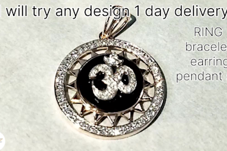 3d cad designer for 3d jewellery designe and jewelry renders