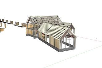 create timber frame model in sketchup pro