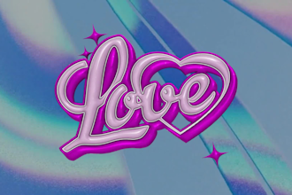 design 3d streetwear y2k logo spinning animation