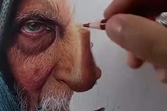 do a realistic pencil art, sketch, drawing of your portrait