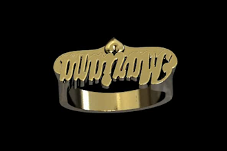 design a custom name ring in 2 hours with 3d