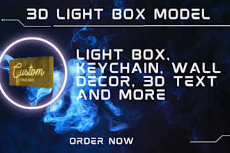 custom 3d light box art for decor gifts events neon logo 3d keychain