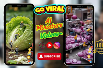 create ai miniature videos mini workers mini chef ai product ai health videos