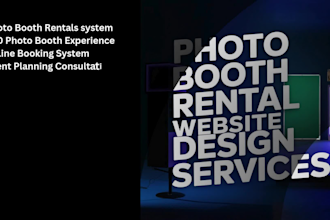 design and build responsive photo booth website with online booking features