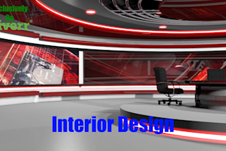 create TV set,stage,venue design and visualization