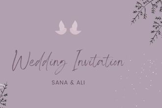 design a wonderful wedding invitation video