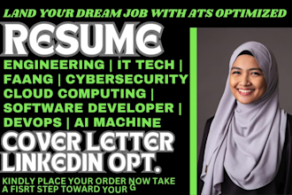create engineering resume technical software engineer IT faang cloud engineer CV