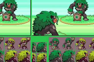 create pixel pokemon character monster overworld trainer fakemon emote trainer