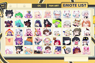 draw cute emotes  for twitch