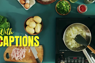 edit your cooking food video, food short ads, free thumbnail