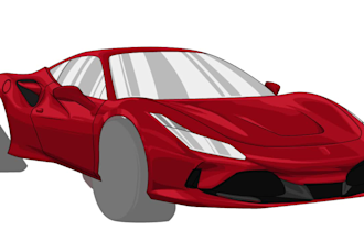 draw car vector illustration
