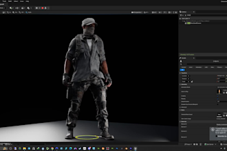 craft a stunning realistic 3d game,  metahuman character for ue5 and unit
