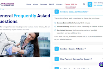 design a professional car wash website or mobile app for your business