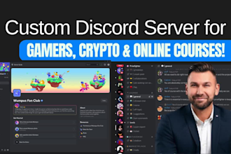 set up your crypto airdrop, online education, coaching and gaming discord server