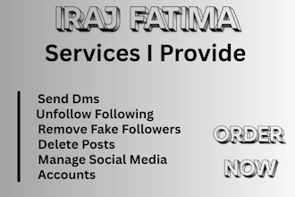 do social media management, following list, send dms, delete tweets