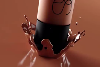 create 3d cosmetics production animation with packaging render