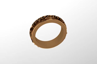 create a modern 3d cad jewelry design and render it