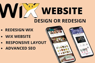 design wix website, redesign wix website, cleaning website, wix online store,