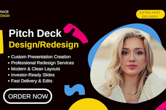 design pitch deck powerpoint presentation and redesign pitch deck presentation