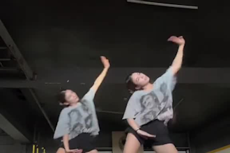 do creative choreography, tik tok female dance video to enhance your music