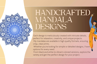 create custom mandalas for print, tattoos, and decor