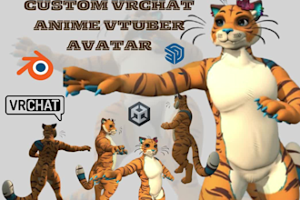 custom 3d vrchat, anime nsfw rig, vr character unity, vrchat vrc avatar, facerig
