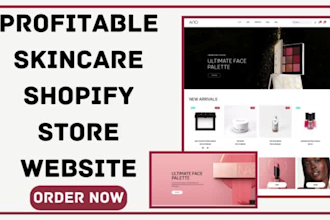 design skincare cosmetics beauty spa barber hair stylist shopify store website