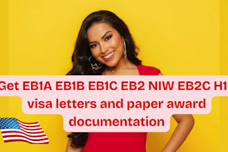 write eb1a eb1b eb1c eb2 niw eb2c h1b visa letters or paper award documentation