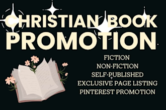 promote your christian self published book on my website