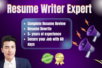 provide ats optimized CV or resume writing