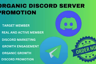 be your discord moderator advertise grow your discord server to gain  followers