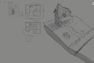 make an environment concept art for your needs