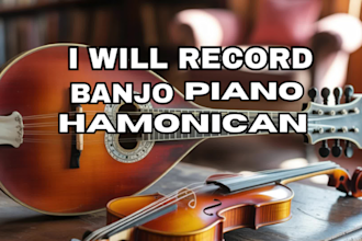 record professional harmonica, piano, violin, banjo tracks for your song