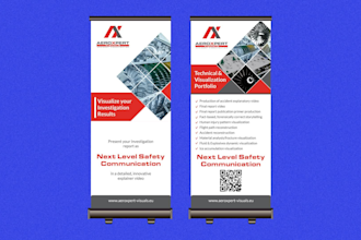 design premium roll up banner, billboard, signage design