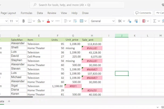 fix excel errors, excel broken formulas, excel sheet issues