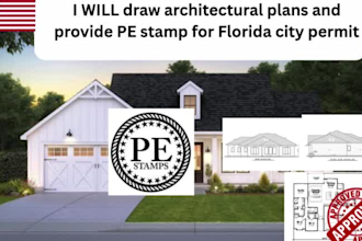draw architectural plans and provide pe stamp for florida city permit