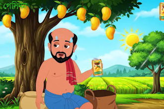 create colorful 2d animation videos for  stories or brands