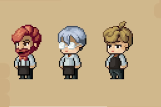 illustrate pixel game art  character pixel game art animated gif 2d sprite sheet