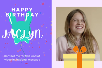 create catchy video message for any kind of invitation