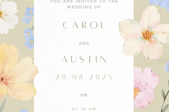 create wedding invitation, birthday, party, baby shower